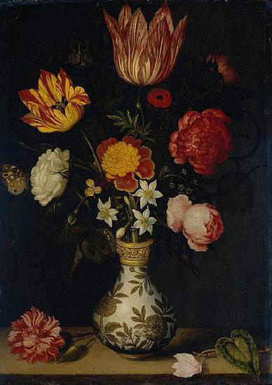 Ambrosius Bosschaert Still Life with Flowers in a Wan-Li vase
